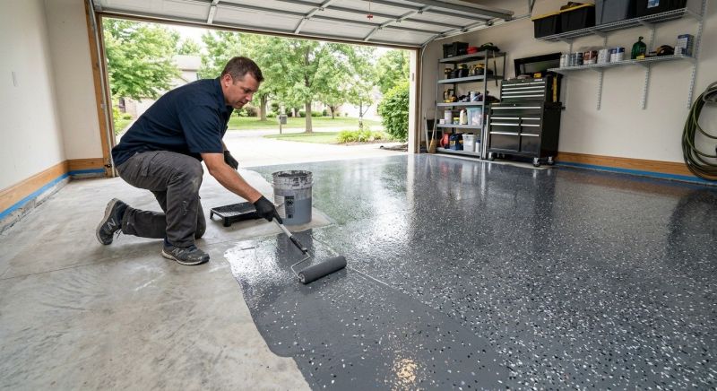 Garage Floor Staining in Raleigh, NC